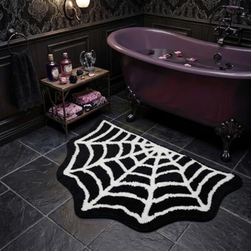 Spider web theme Bath mat