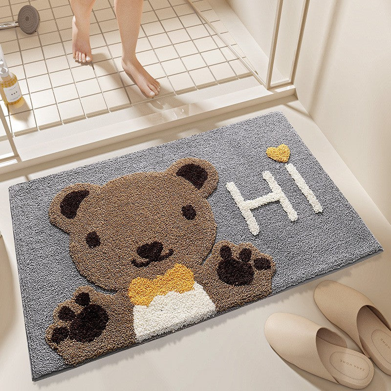 Playful Cartoon Pet Bath Mat Kalsten