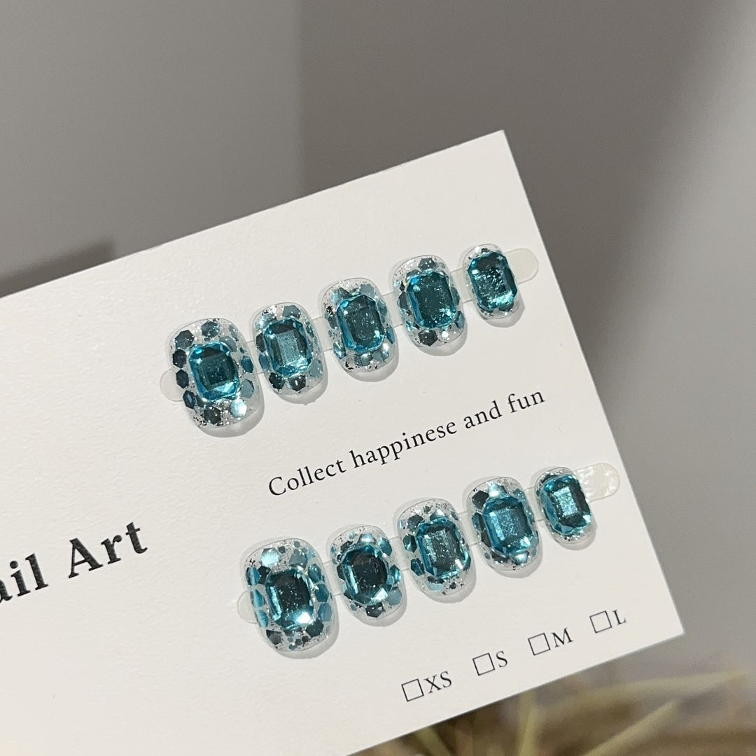 Decorative Rhinestone Press-On Nail Art Set
