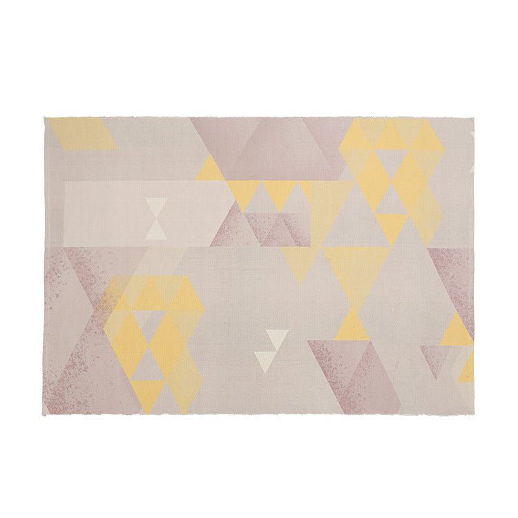 Round Decorative Living Room Carpet with Modern Geometric Pattern Kalsten