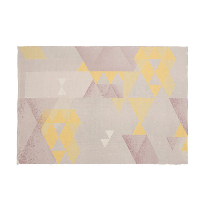 Round Decorative Living Room Carpet with Modern Geometric Pattern Kalsten