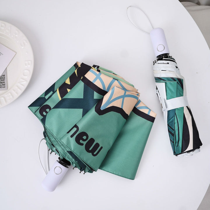 Ladies innovative folding umbrella with unique graphic design Kalsten