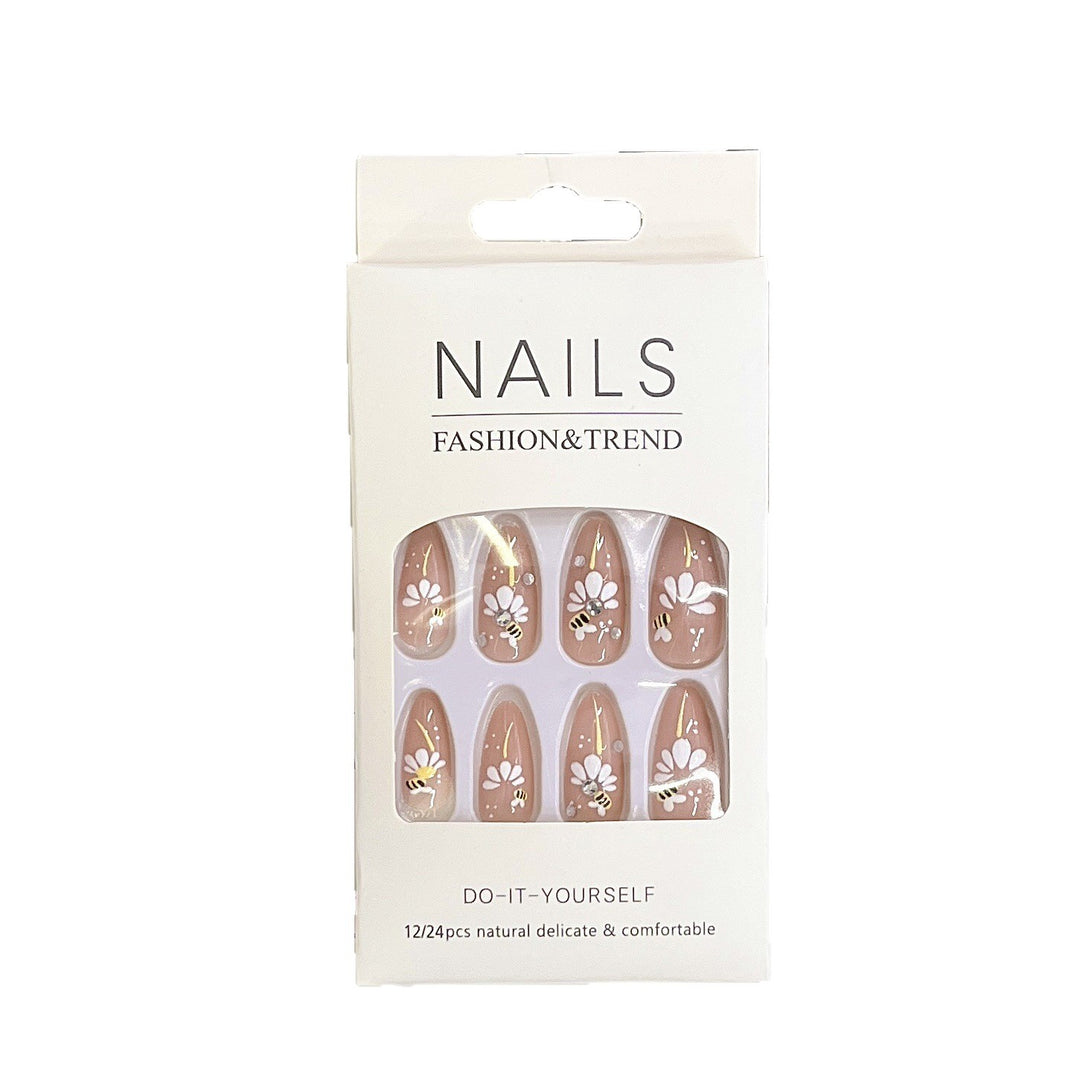 Artistic Floral Press-On Nail Tips Kalsten