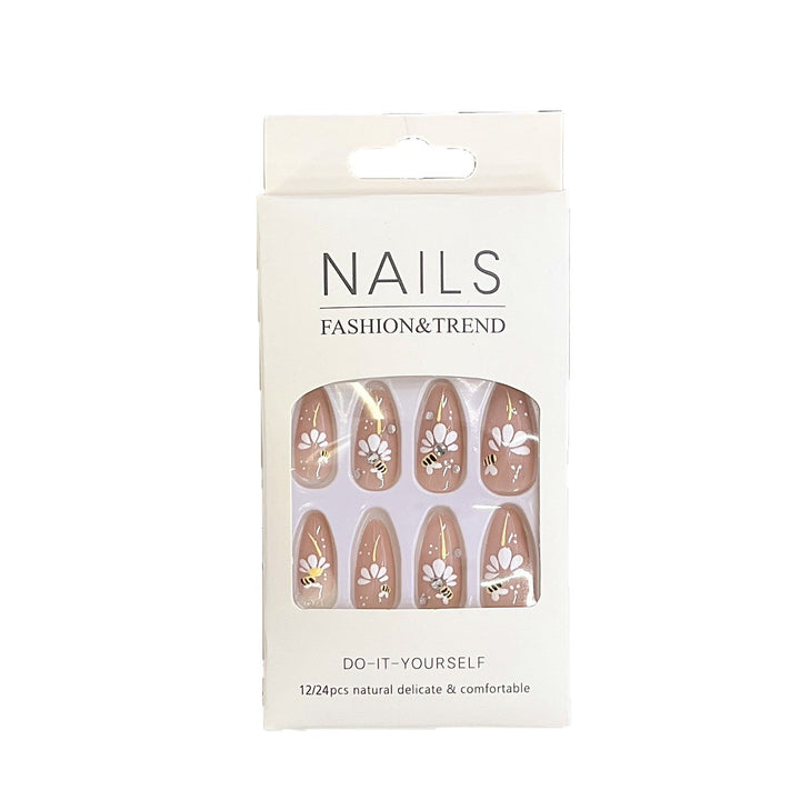 Artistic Floral Press-On Nail Tips Kalsten