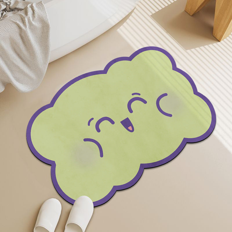 Playful Cloud-Shaped Bath Mat