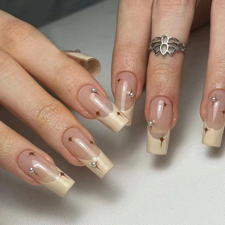 Elegant Long Acrylic Nail Art