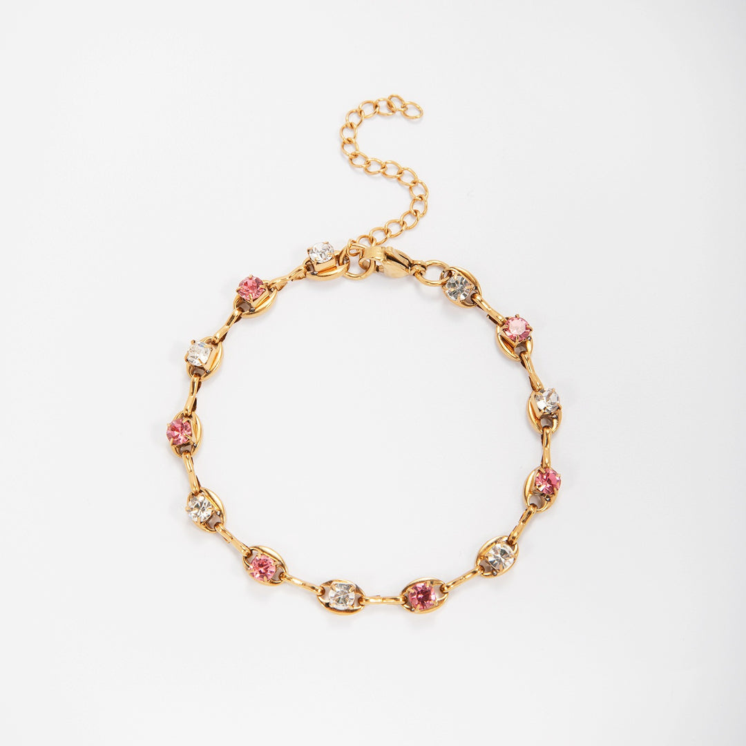 Elegant Gemstone Accent Link Bracelet Kalsten