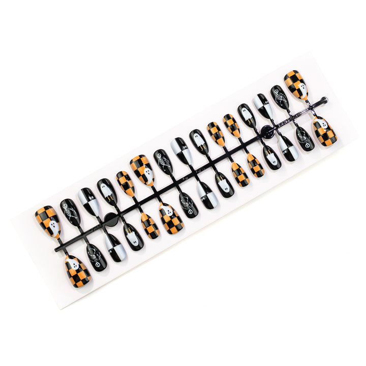 Halloween-Themed Press-On Nail Art