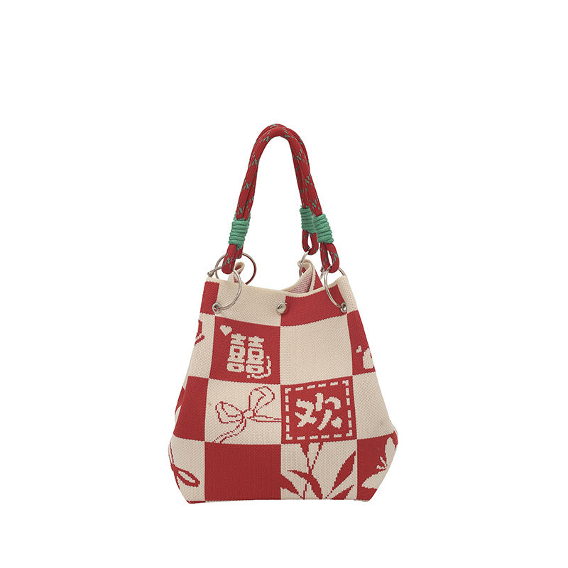 WoFloral Print Textured Handbag Kalsten