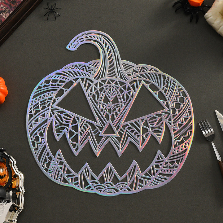 Filigree pumpkin table decorations made of heat-resistant plastic for Halloween table decor