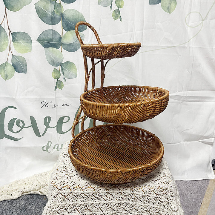 Multi-Tiered Decorative Woven Fruit Stand Kalsten