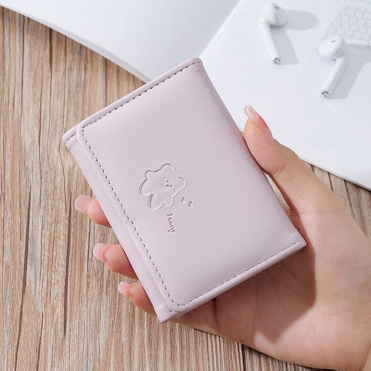Cute Leather Tri-Fold Wallet Kalsten