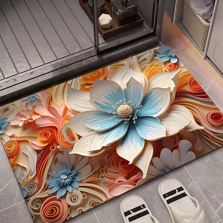 3D Textured Floral Mat Kalsten