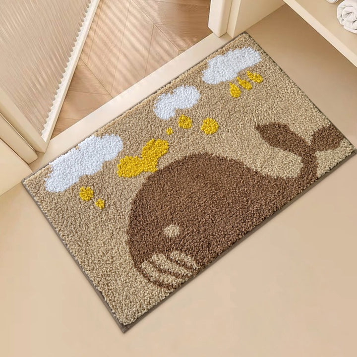Whale-Themed Cozy Bath Mat Kalsten