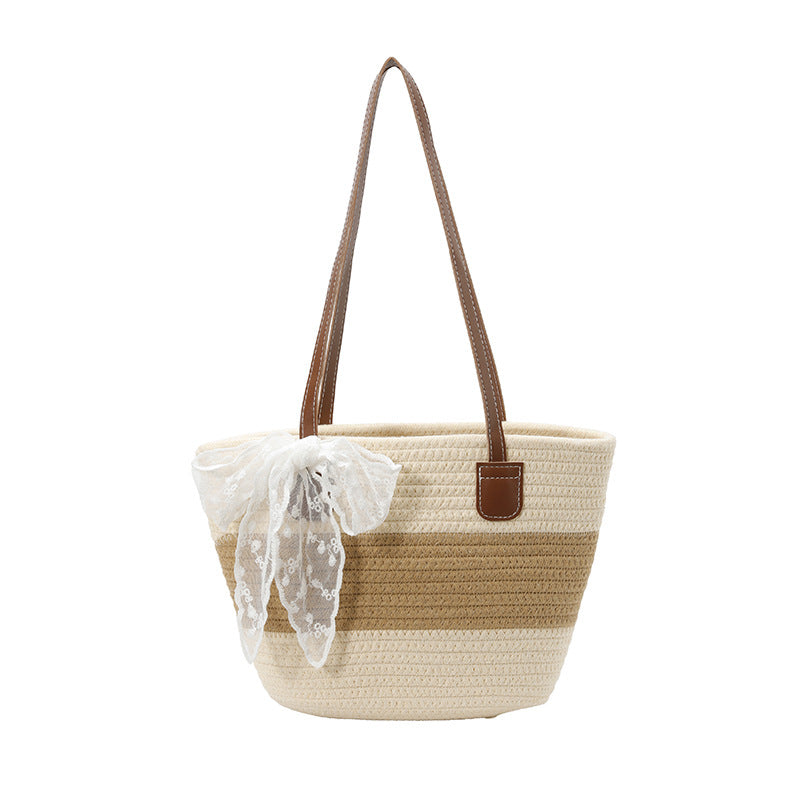 Elegant Summer Straw Tote