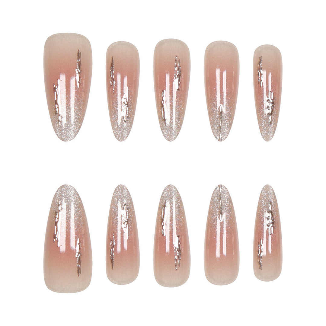 Elegant Stiletto Press-On Nails with Glitter Accents Kalsten 1789085706