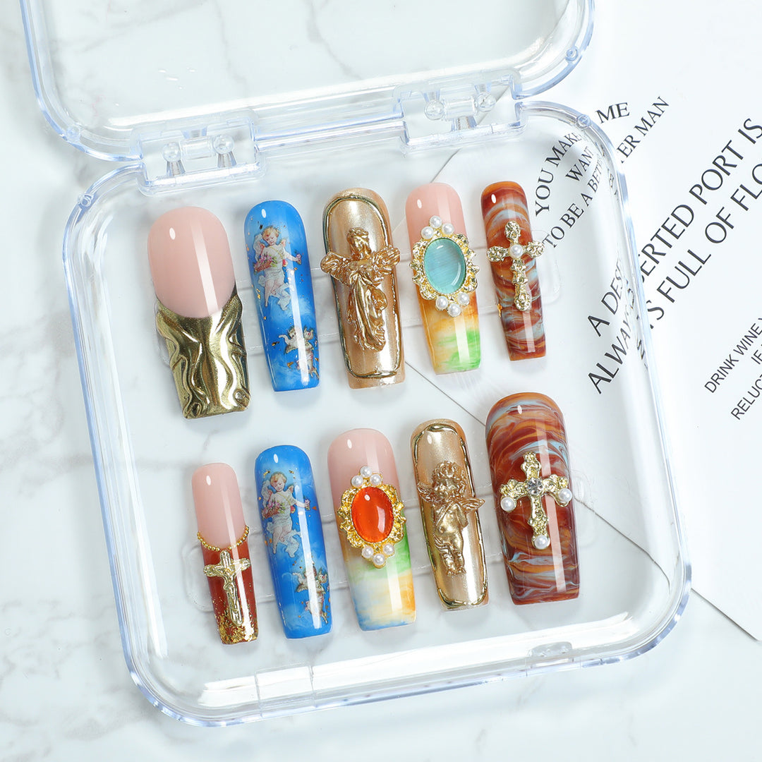 Creative nail art set with luxurious 3D decorations and elegant designs Kalsten