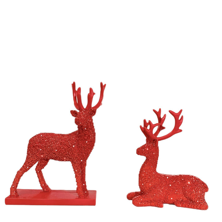 Glittering Reindeer Decorative Figure Kalsten