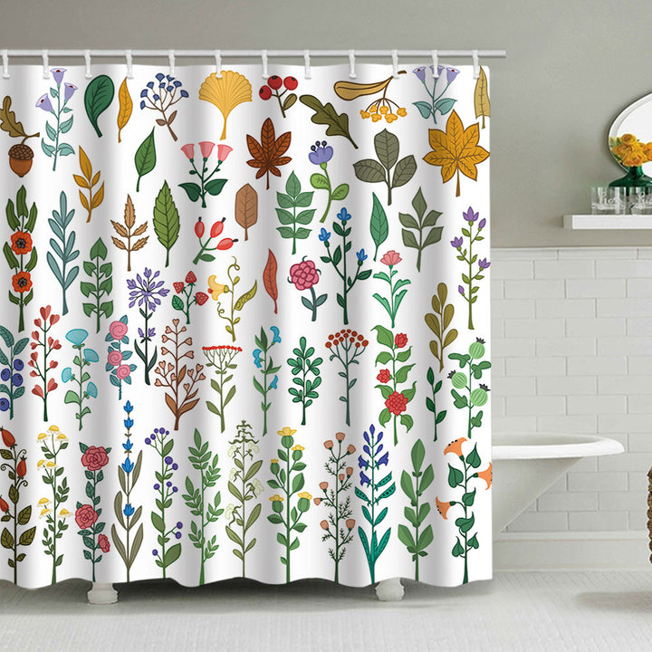 Floral Patterned Shower Curtain Kalsten 1784860161