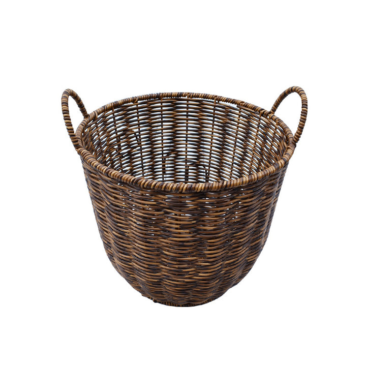 Artisan Woven Round Storage Basket Kalsten