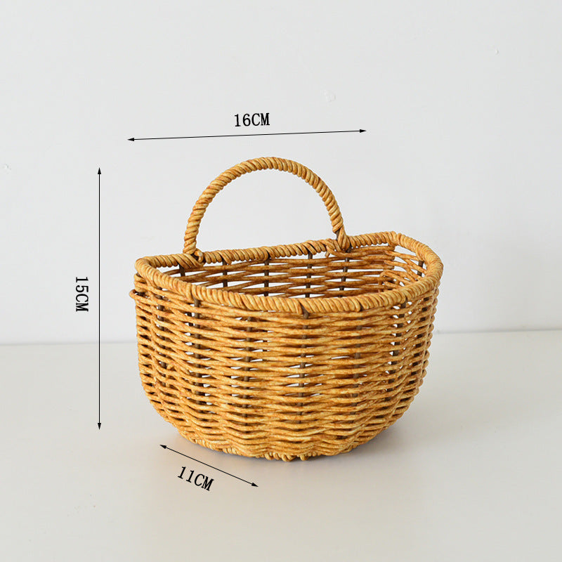 Handwoven willow basket with animal motif Kalsten