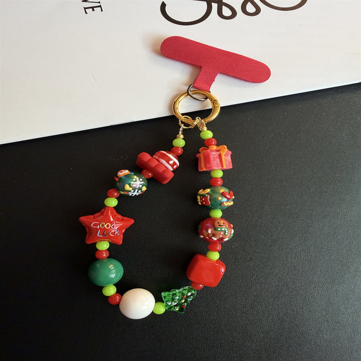 Festive Beaded Charm Keychain Kalsten