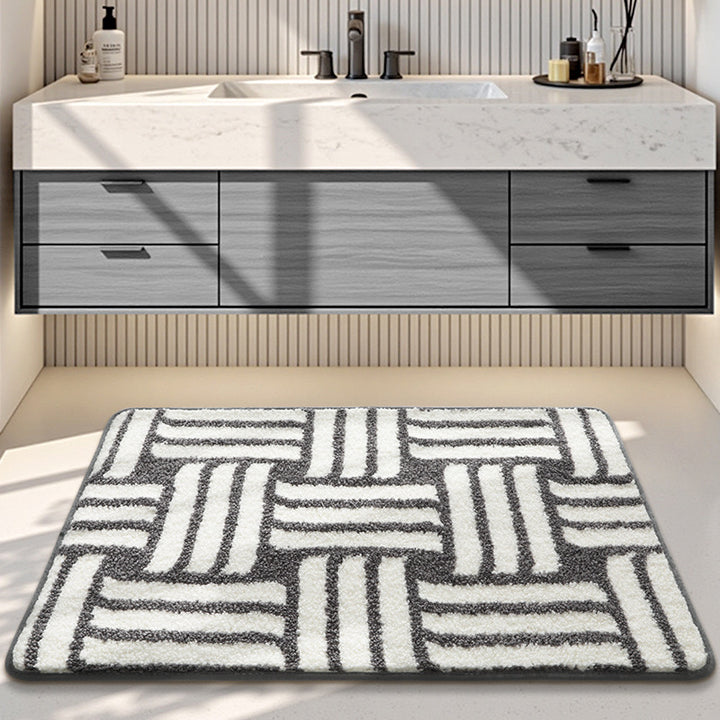 Plush Decorative Bathroom Area Mat