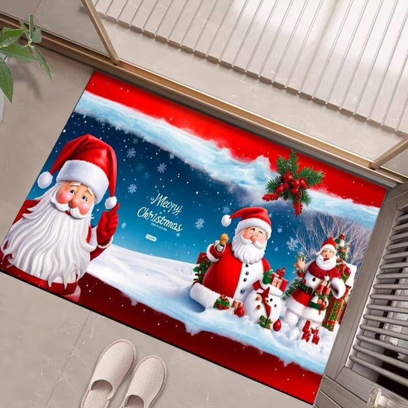 Festive Christmas-Themed Entrance Mat