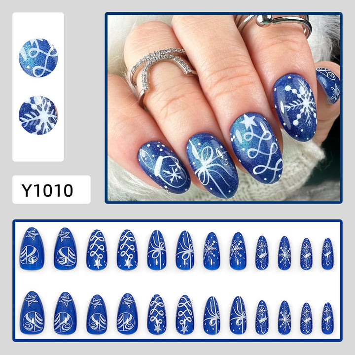 Artificial nails with festive winter design Kalsten