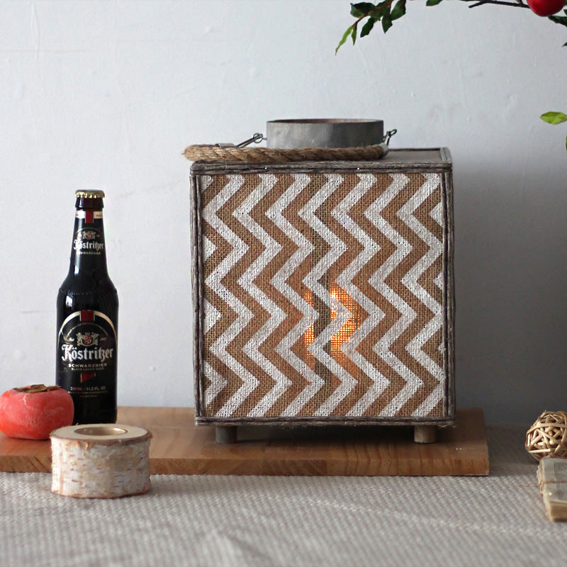 Decorative lantern with zigzag pattern Kalsten