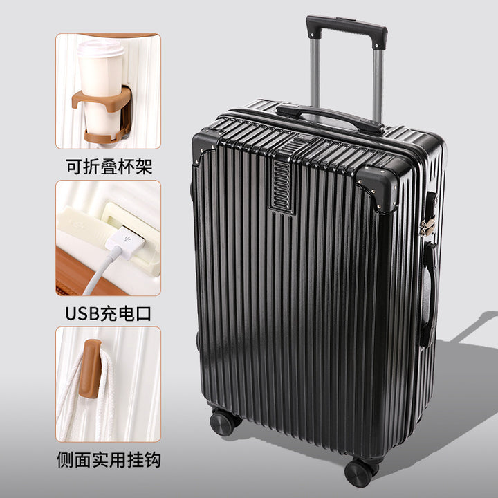 Men's Dual-Layer Hard-Shell Rolling Luggage Set Kalsten