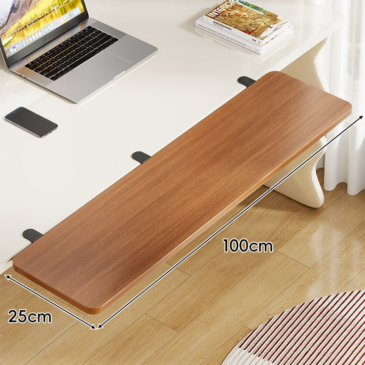 Under-Desk Sliding Keyboard Tray and Desk Extender with Smooth Glide Mount