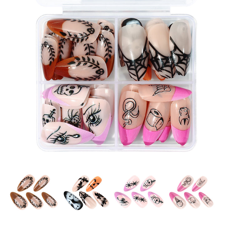 Artistic Halloween-Inspired Press-On Nail Set Kalsten