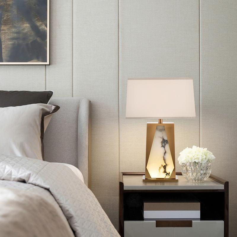 Decorative Table Lamp with Elegant Alabaster Design