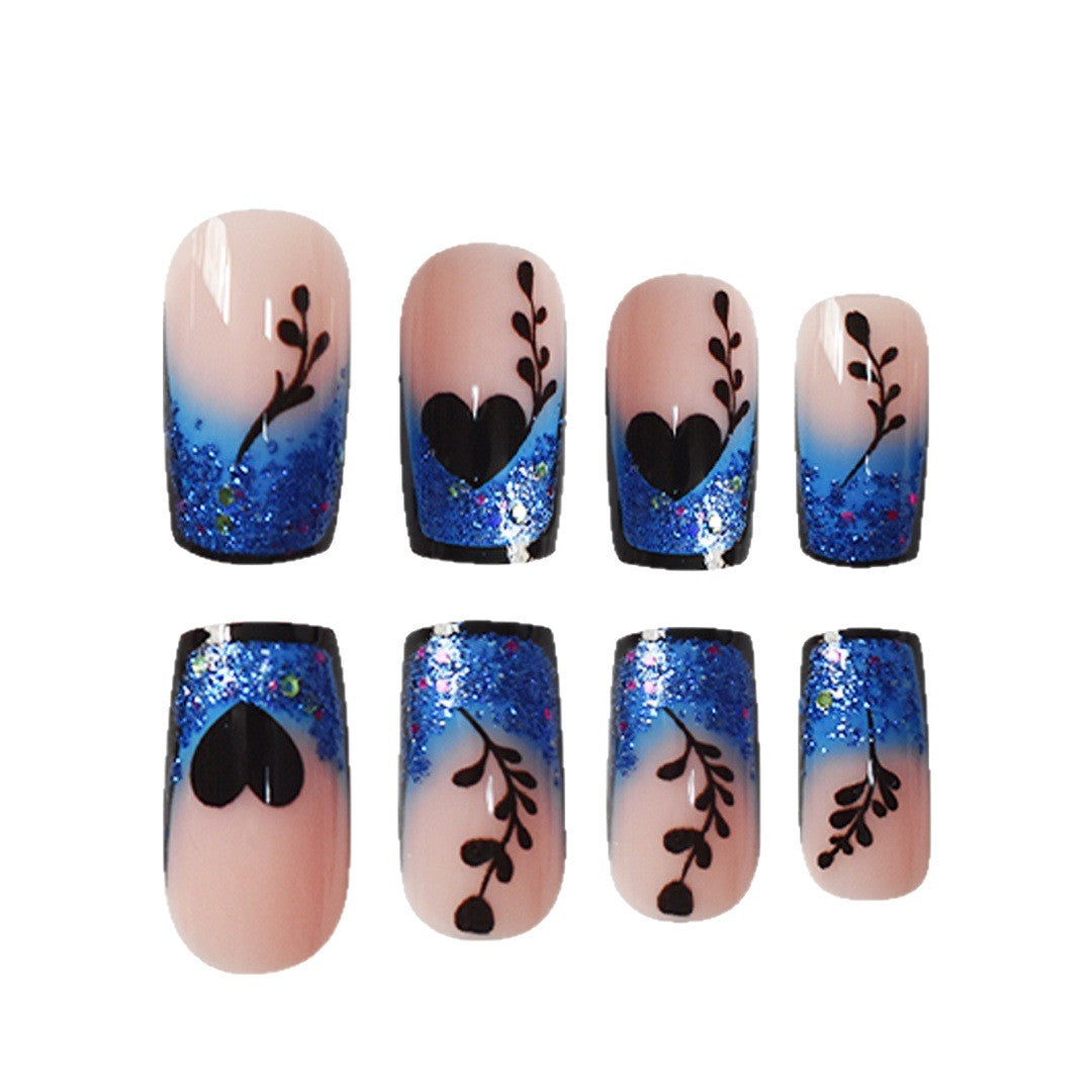 Artistic Glittered Press-On Nail Extensions Kalsten