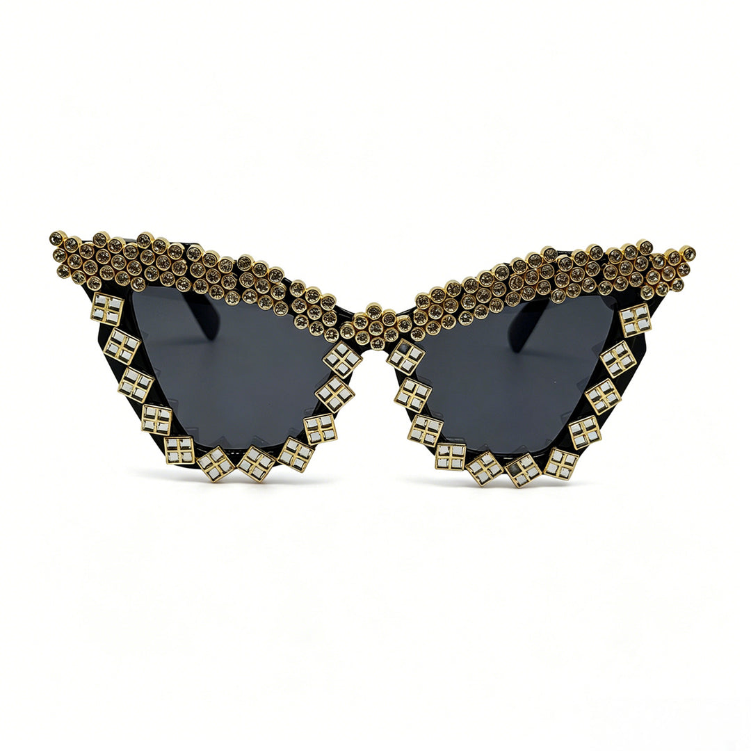 Women's Designer Sunglasses with Glamorous Crystal-Embellished Frame Kalsten