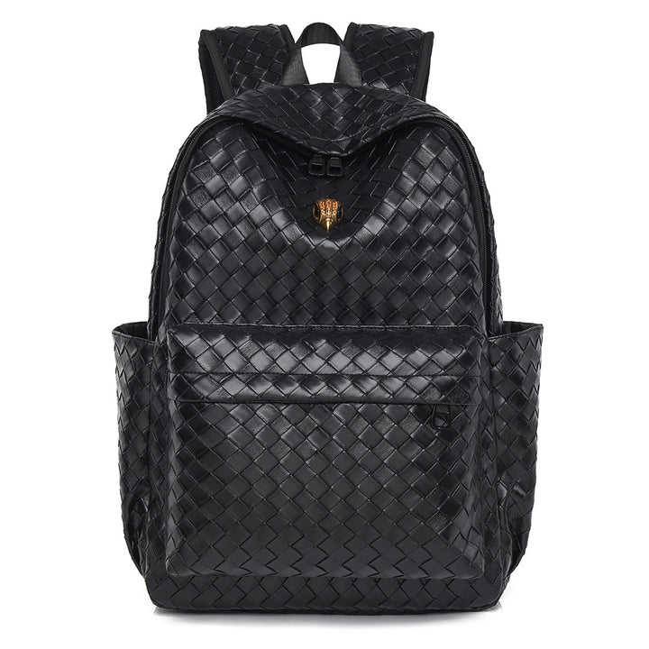 Woven Leather Casual Backpack Kalsten