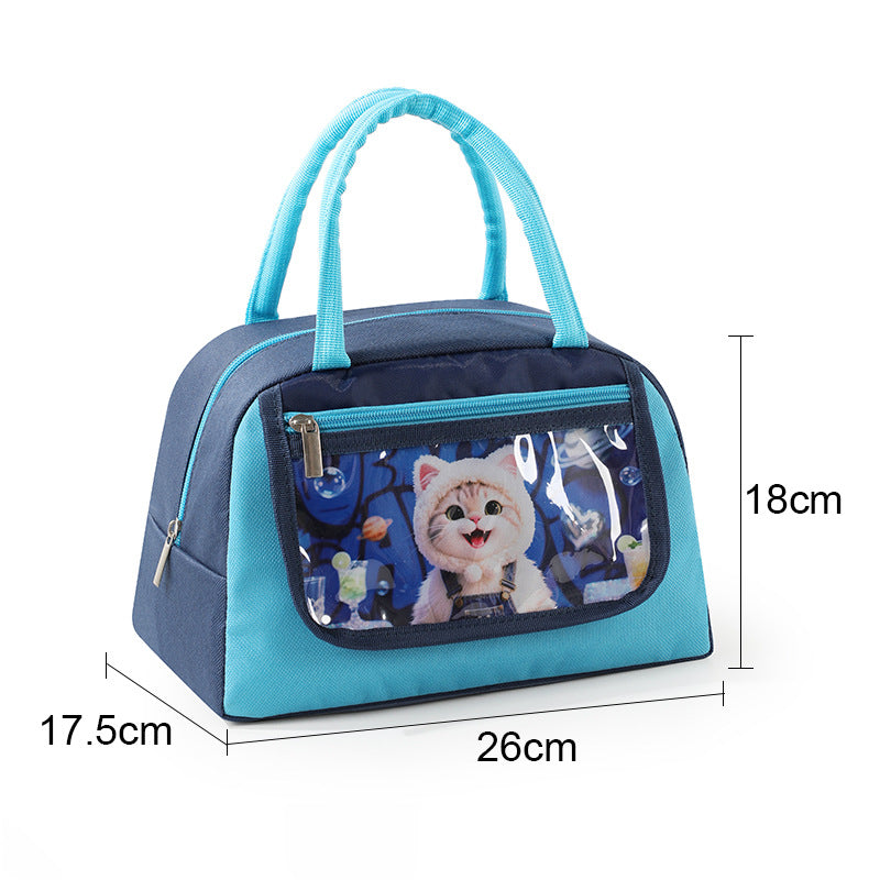Cute Cat-Themed Insulated Lunch Carrier