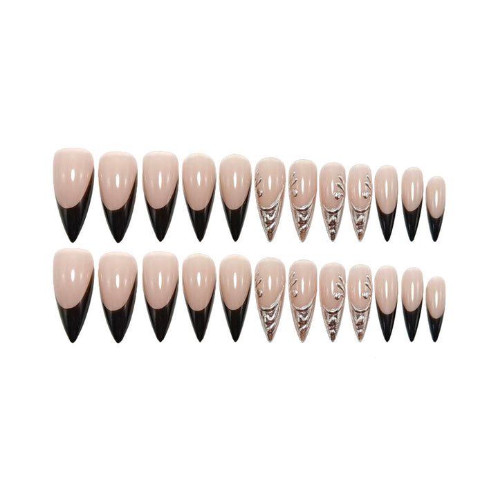 Elegant Nail Art with Metallic Design Kalsten
