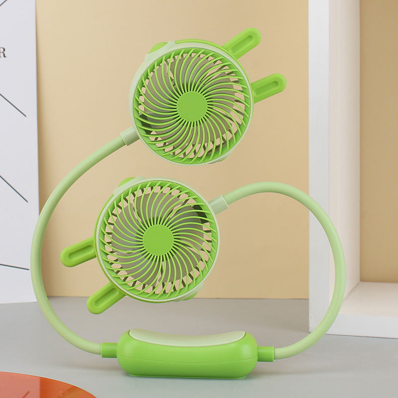 Ladies Portable Neck Fan with Flexible Mount and Dual Fan System Kalsten