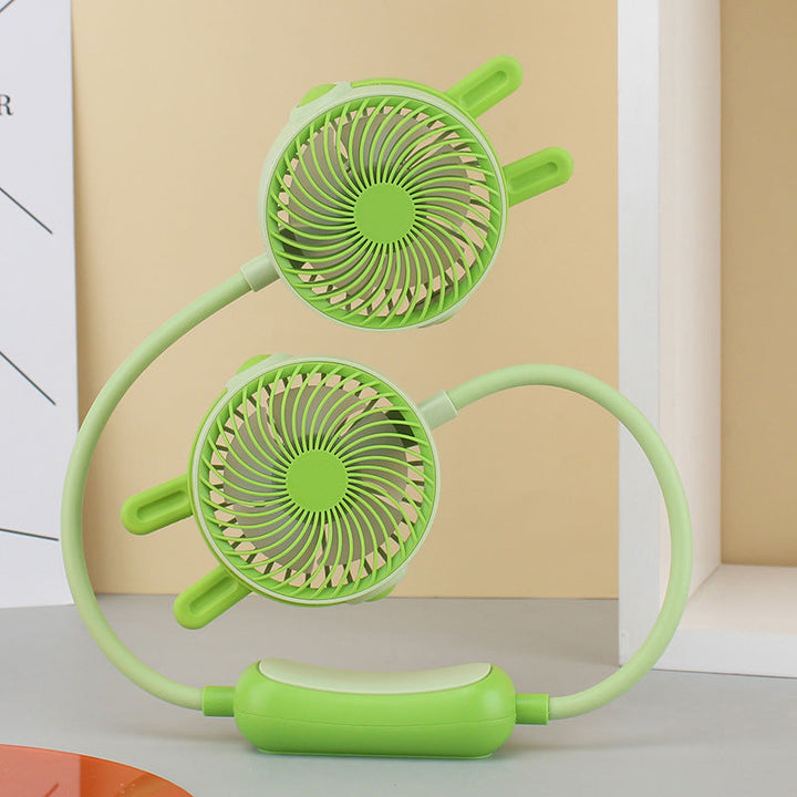 Ladies Portable Neck Fan with Flexible Mount and Dual Fan System Kalsten