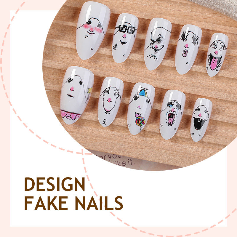 Creative Nail Art Set with Playful Designs Kalsten