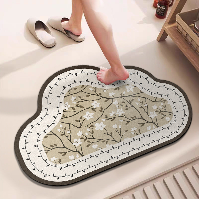 Floral Patterned Bath Mat