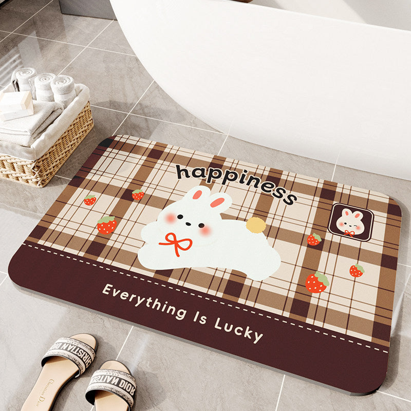 Plush Cartoon Rabbit Bath Mat