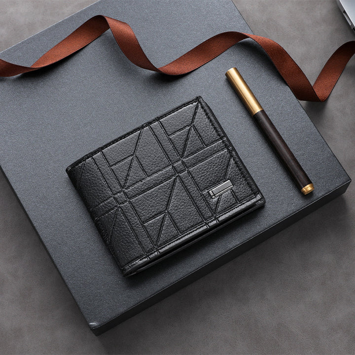 Textured Leather Passport Holder Kalsten