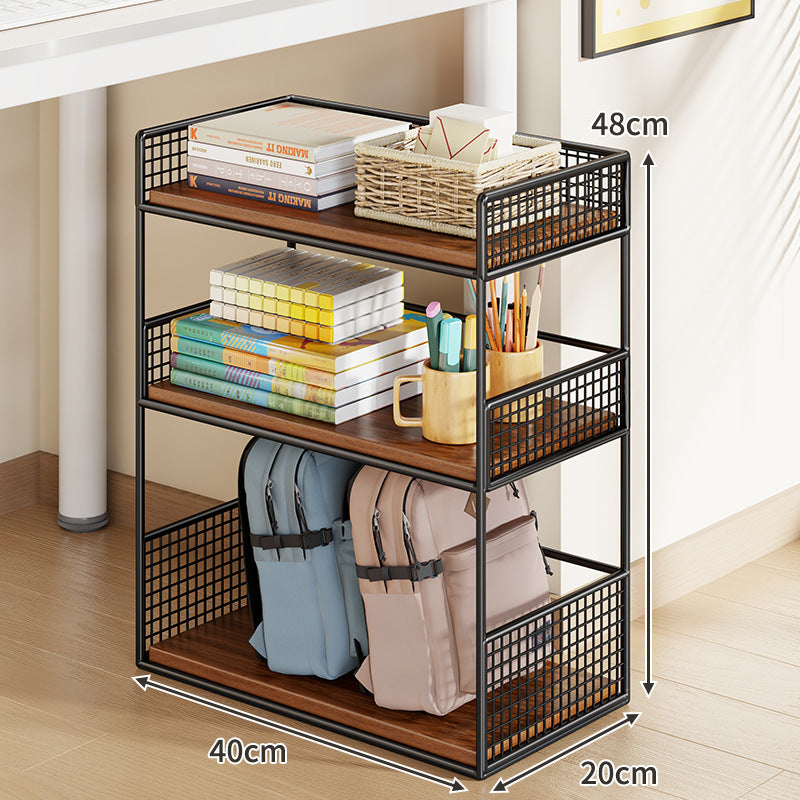 Slim Three-Tier Rolling Mesh Storage Cart with Locking Casters and Ventilated Shelves