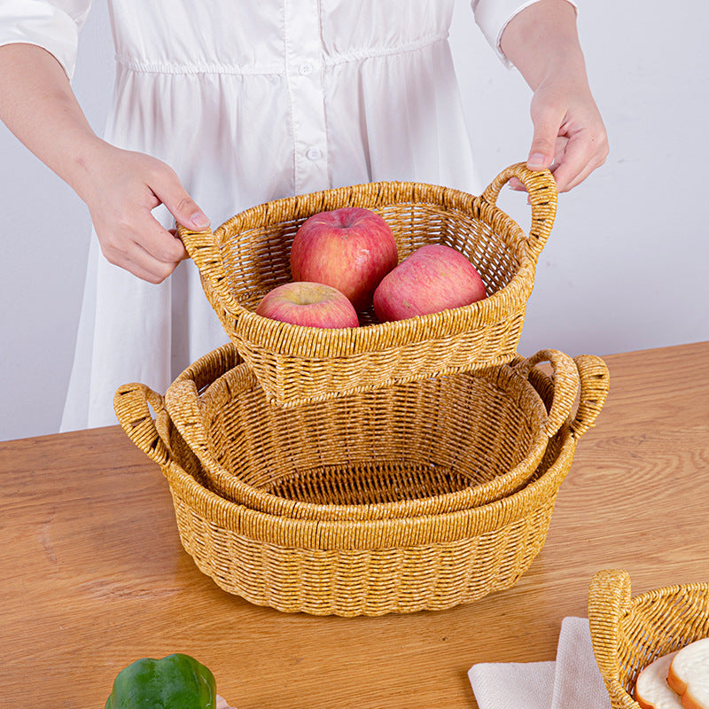 Handwoven Oval Storage Basket Kalsten