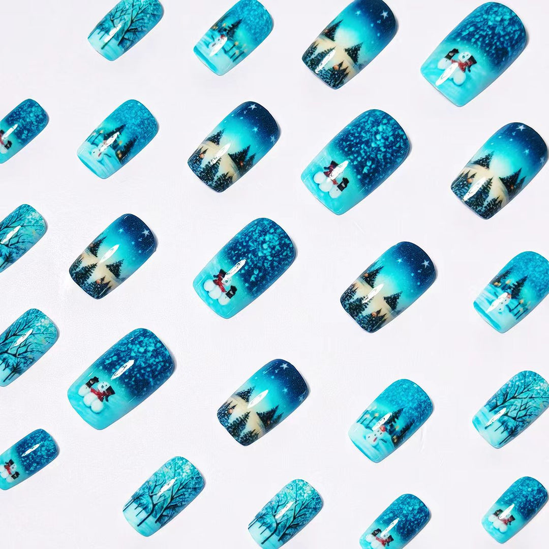 Winter Art Nails in Snowman Design Kalsten