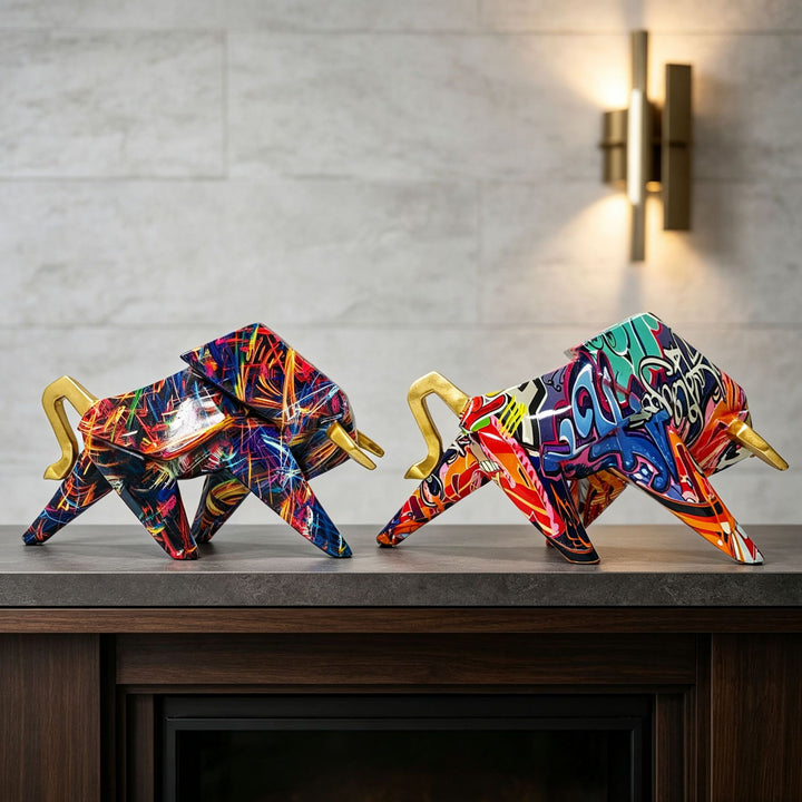 Colorful lion figure made of high-quality resin Kalsten