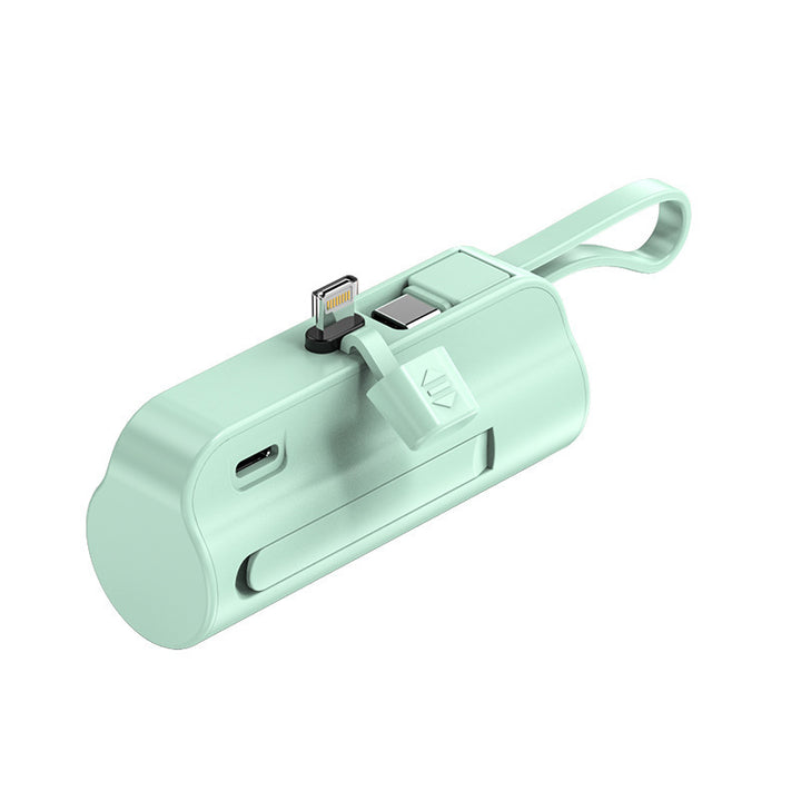 Portable charger with integrated charging cable and ergonomic design Kalsten